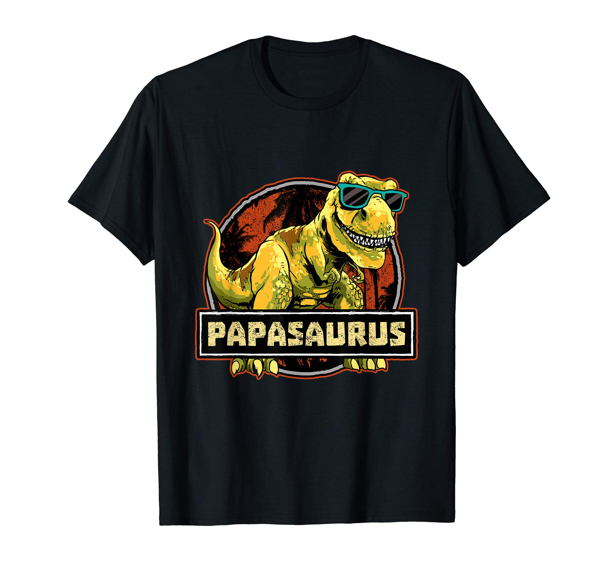 Papasaurus Dad T-Rex Dinosaur Birthday Matching T-Shirt