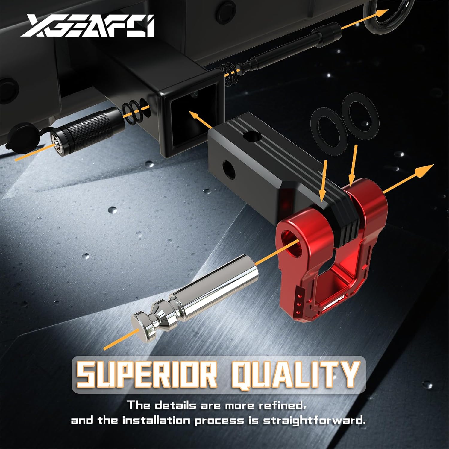 3/4" D Ring Shackle, 68,000 lbs Break Strength– Aluminum Forging Shackle with 7/8 Pin for Towing & Off-Road Use - Pairs with Tow Strap for Vehicle Recovery (2 Pack) (Red) - Image 7