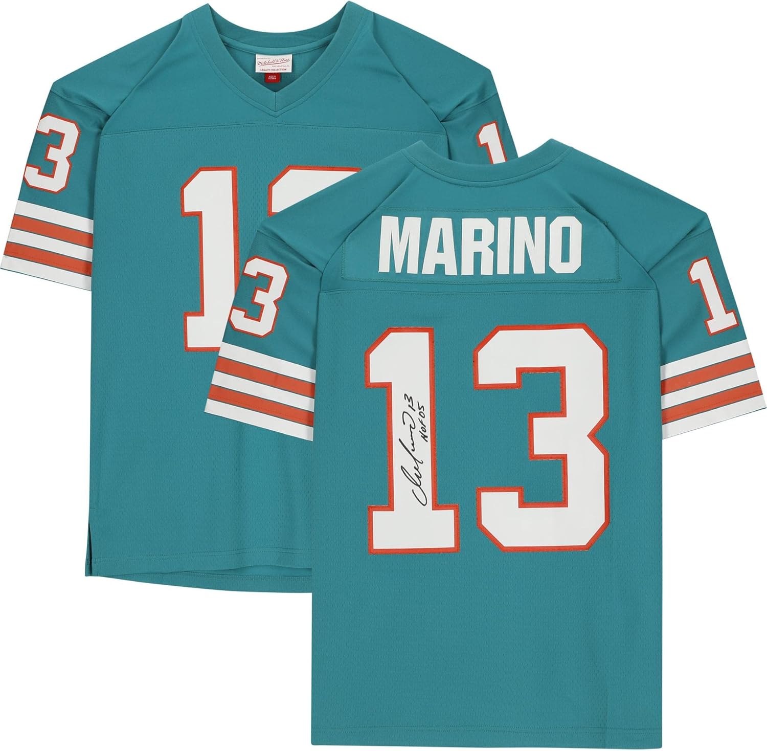 Dan Marino Miami Dolphins Autographed Mitchell & Ness Replica Jersey with "HOF 05" Inscription - Autographed NFL Jerseys