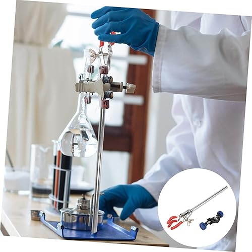 Miniatura 8 de Mobestech Abrazadera de tres mandíbulas Abrazadera de tubo de ensayo abrazadera de laboratorio jefe y soporte soporte ajustable soporte de