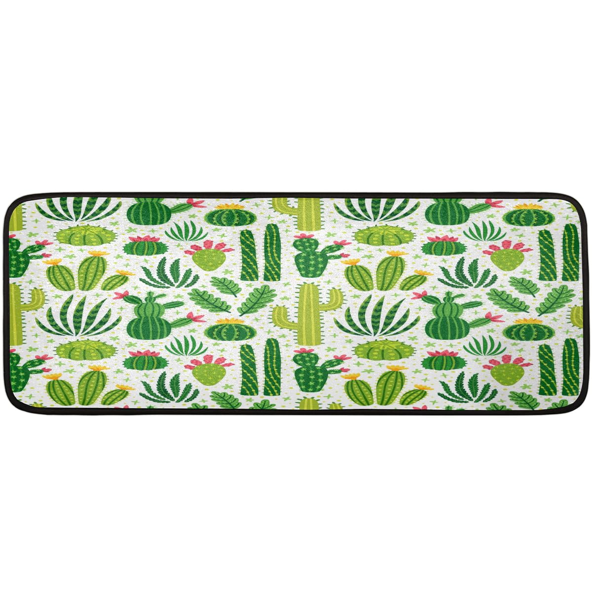 Amazon.de: TropicalLife Grner Kaktus-Teppich, 60 x 182 cm, Kaktus-Drucke,  fr Wohnzimmer, Schlafzimmer, Kche, Esszimmer, waschbar, lang, rutschfest,  Bodenmatte
