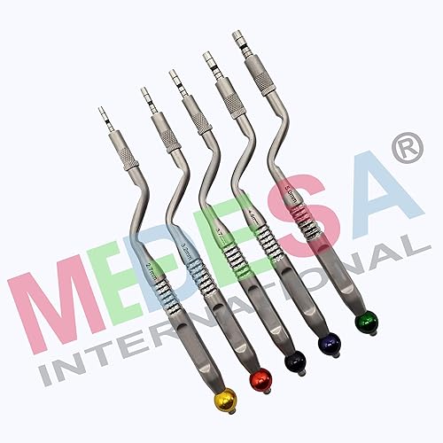Miniatura 3 de MEDESA - Kit de injerto óseo de implante dental con punta cóncava con elevadores de hongos y pozo de mazo, juego de 14 instrumentos