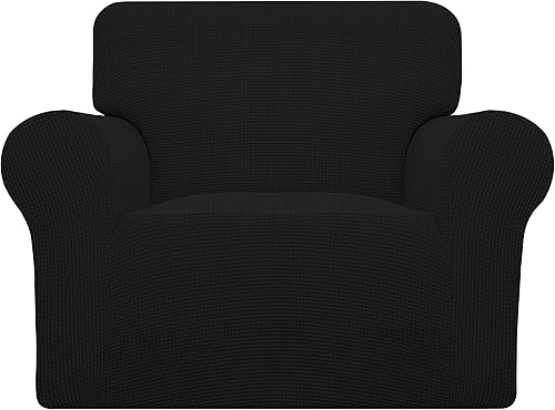Easy-Going - Funda elástica para sillón, 1 pieza, suave, con parte inferior elástica, protector de muebles para niños y mascotas, tela jacquard de Easy-Going - Funda elástica para sillón, 1 pieza, suave, con parte inferior elástica, protector de muebles para niños y mascotas, tela jacquard de