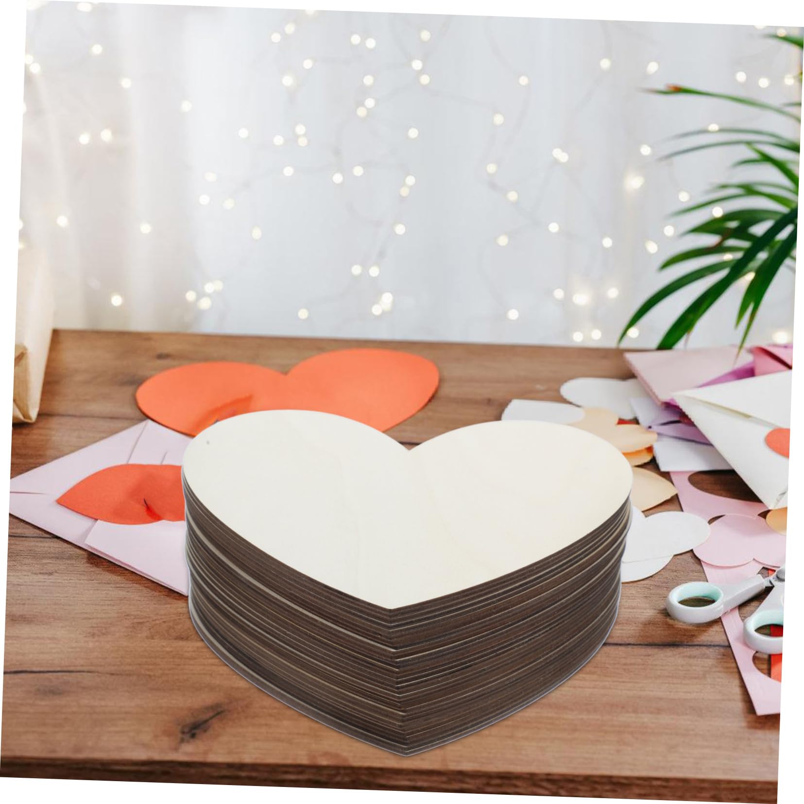 30 Stück Unfertige Holzherzen Große Herzförmige Holzscheiben für Diy Deko Unlackierte Holzherzen für Bastelprojekte Hochzeits und Valentinsdekoration