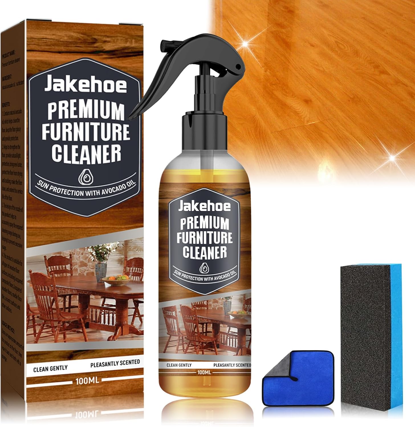 Natural Beeswax Spray, Jakehoe Premium Furniture Cleaner