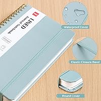 Vista 5 de deli Green Lined Spiral Journal Notebook, 160 Pages, A5 (5.5"x8") Hardcover Writing Notebook, College Ruled Spiral Bound Journal for Women & Men