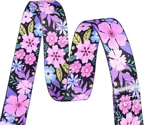 Miniatura 2 de Collares personalizados para perro collar floral personalizado con nombre y número de teléfono tamaños ajustables para perros pequeños medianos y