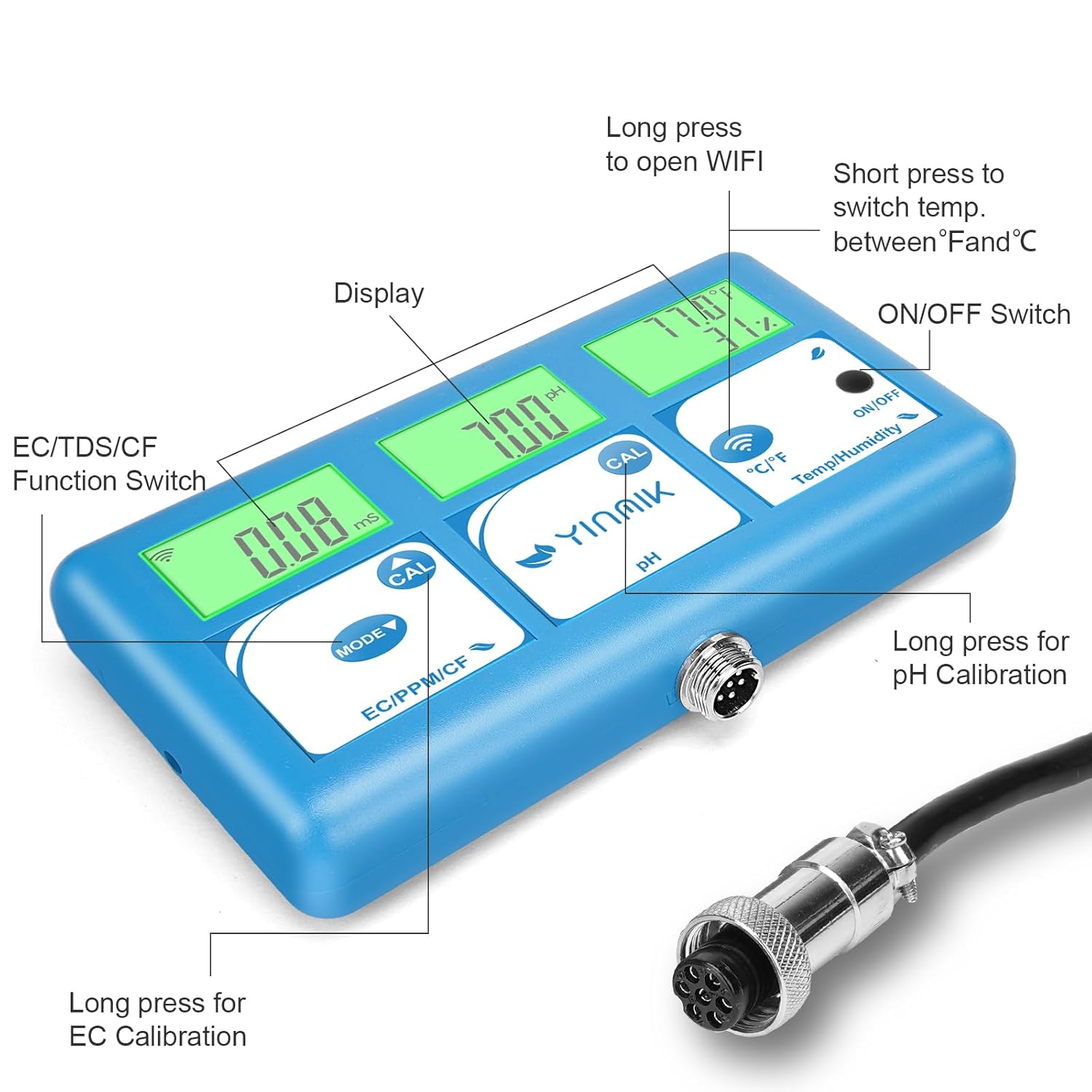 YINMIK pH Monitor: Simplifying Nutrient Monitoring for Home Growers 6 YINMIK pH Monitor