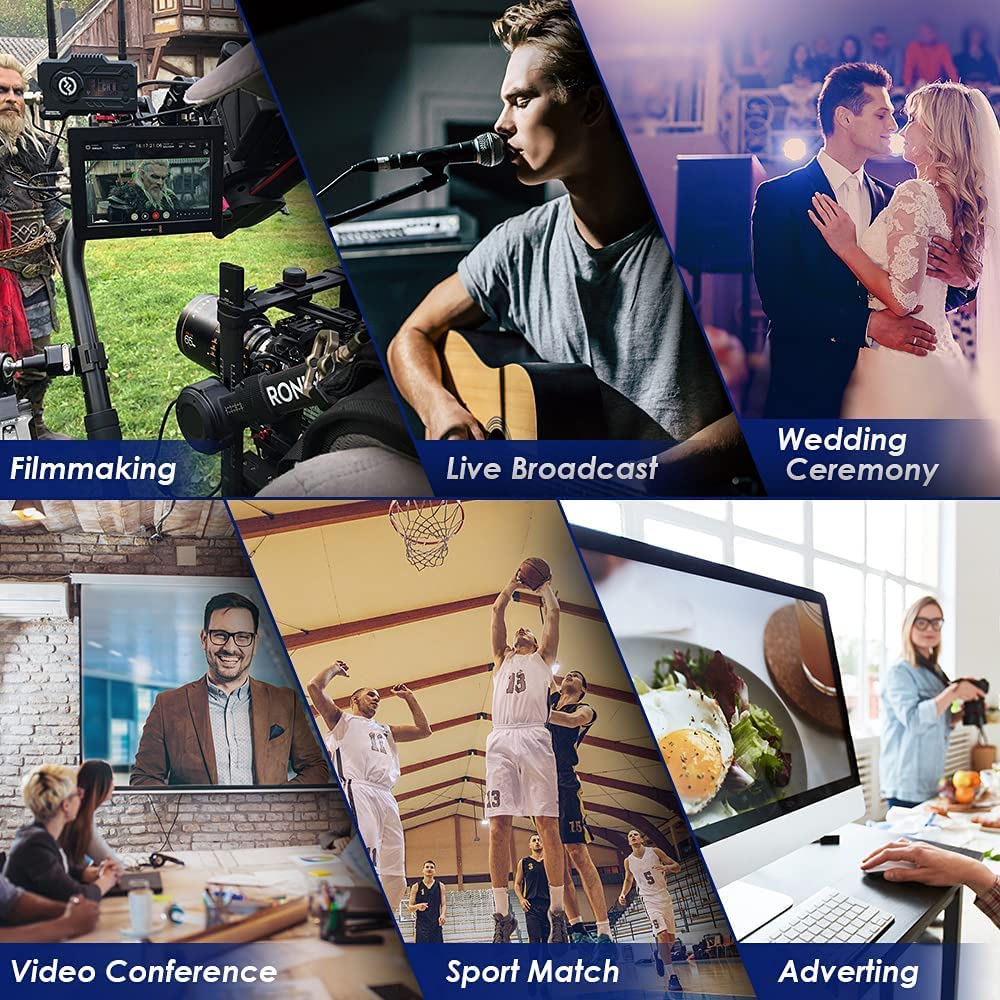 Hollyland Mars 400S Pro Système de Transmission Vidéo sans Fil SDI et HDMI 1080p60 FHD Latence 0.08s Portée 120m Transmetteur 5G Wi-FI 12Mbps pour DSLR Caméra Caméscope Moniteur Visionnage Via APP