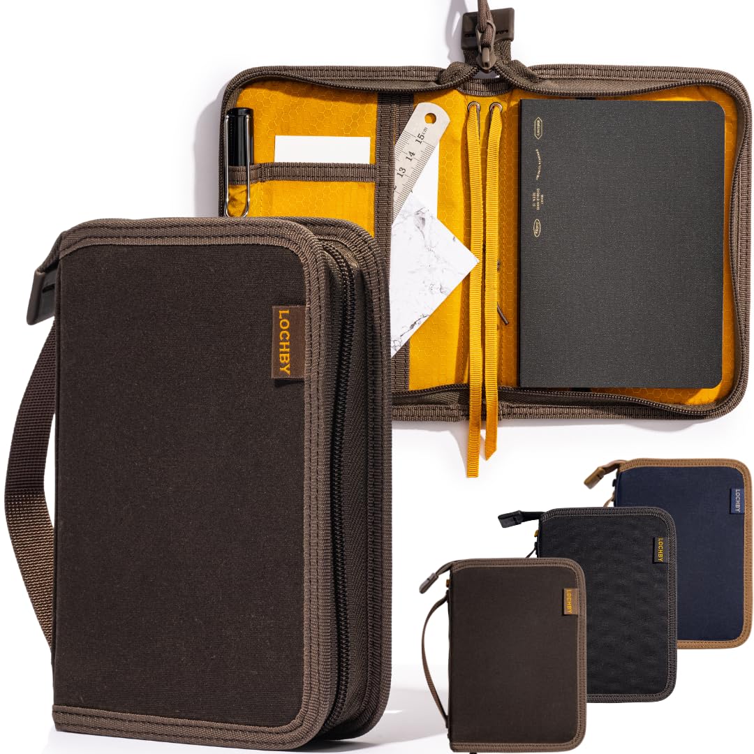 LOCHBY® Field Folio A6 | Zippered Notebook Cover | Water-Resistant Waxed Canvas | Ideal for Travel, Art, & Bullet Journals — image 1