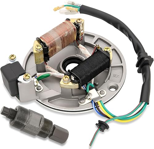 Placa de estator magnética de encendido de 2 bobinas para 50 70 90 110 125cc Taotao Kazuma SSR Baja ATV Quad Dirt Kick Bike 4 ruedas, extractor de
