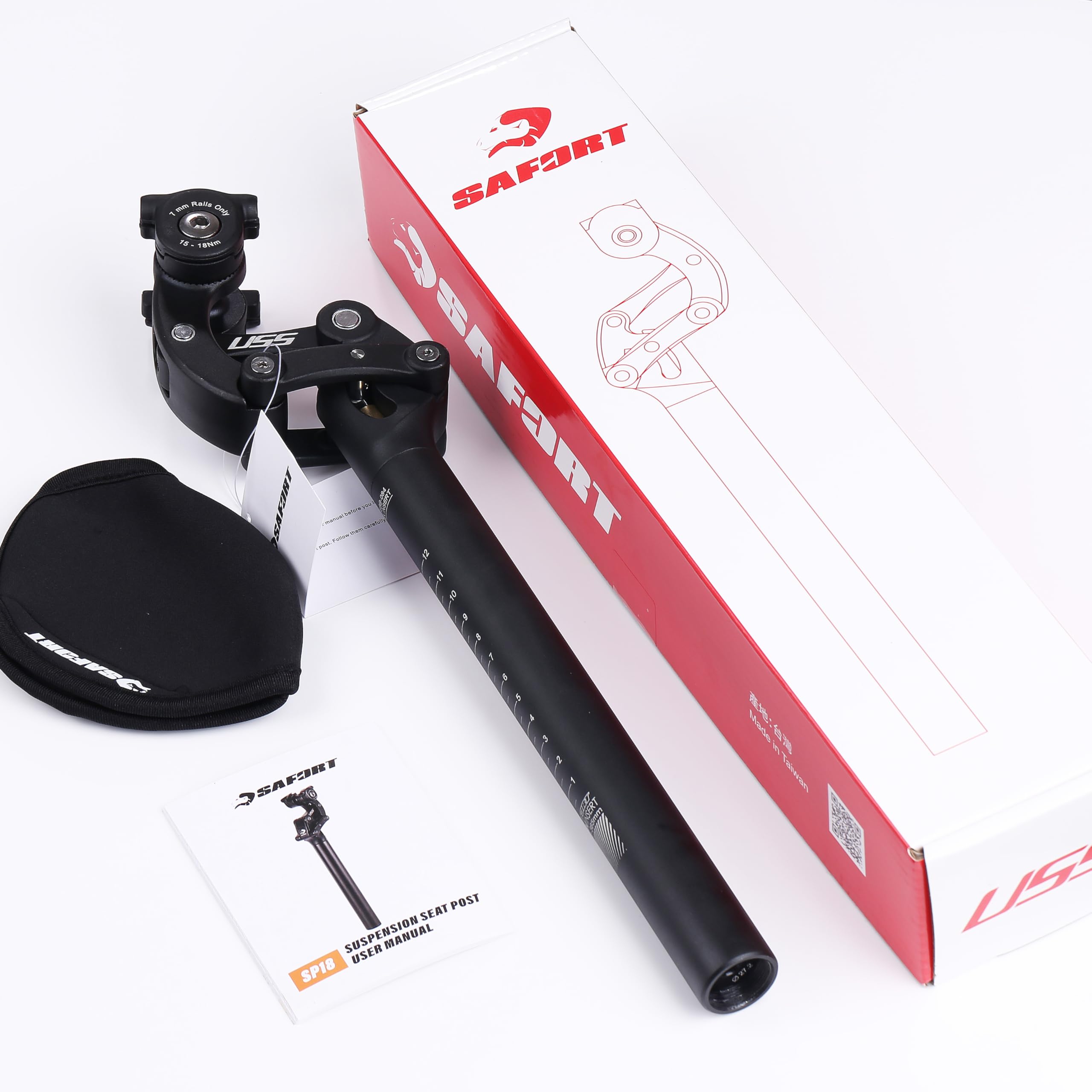 SAFORT eBike Suspension Seatpost Model USS-SP18 (31.6mm)