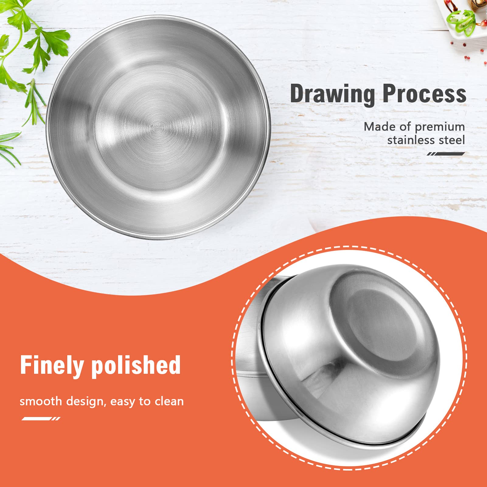 DOITOOL 10 piatti per antipasti in acciaio inox rotondi per