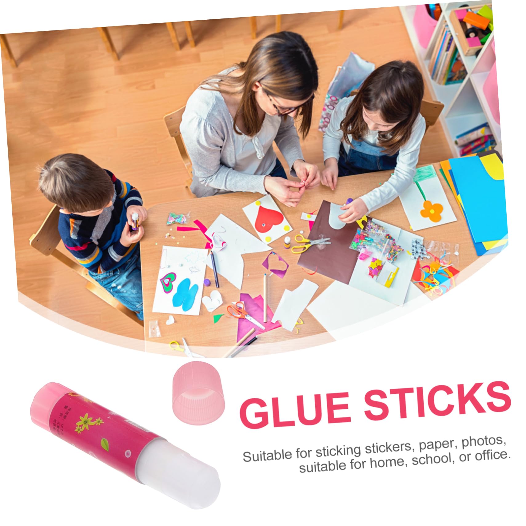 Housoutil 3 Set Colla Stick Bianco Per Cancelleria Adesivi Per Ufficio E Scuola Facile Da E Trasportare Per Cartone E Foto 16 Pezzi * 3