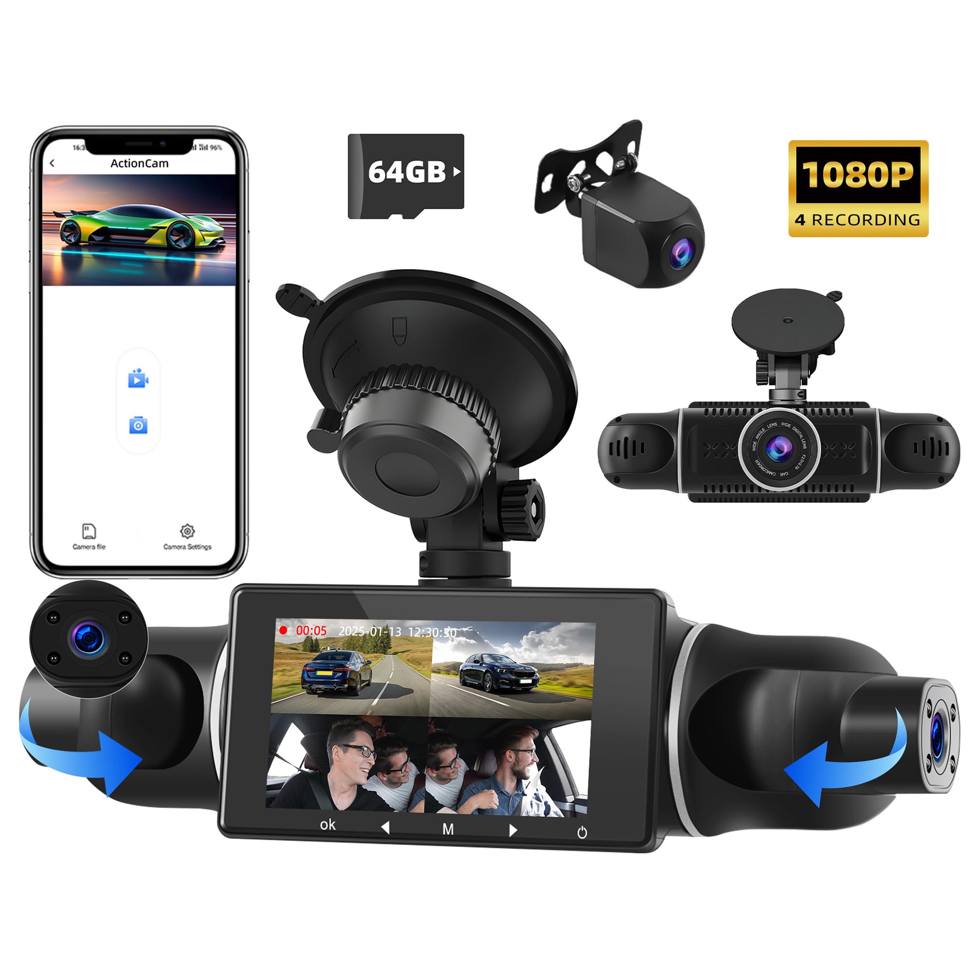 SIXTOP 4-Channel Dash Cam main unit