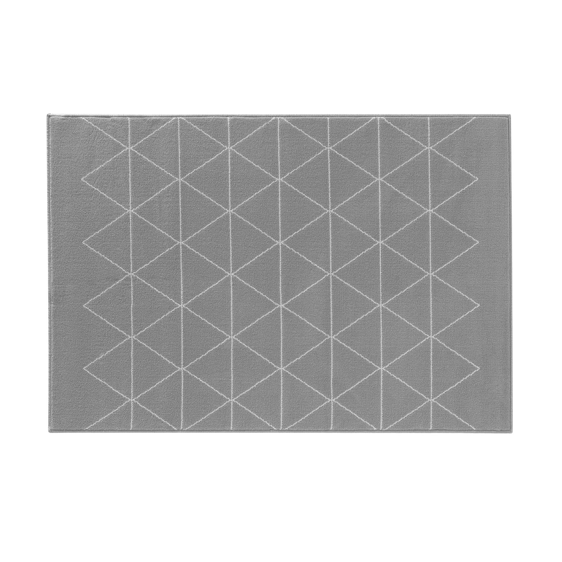 Douceur d'Intérieur Yvo Grey Woven Rectangular Rug 60 x 110 cm