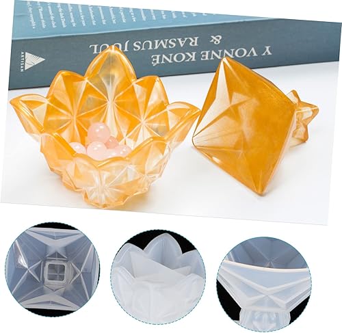 Miniatura 4 de VILLCASE Caja de almacenamiento, molde para lápiz labial, bandeja de molde de resina, moldes de resina de silicona, moldes de silicona para caja de