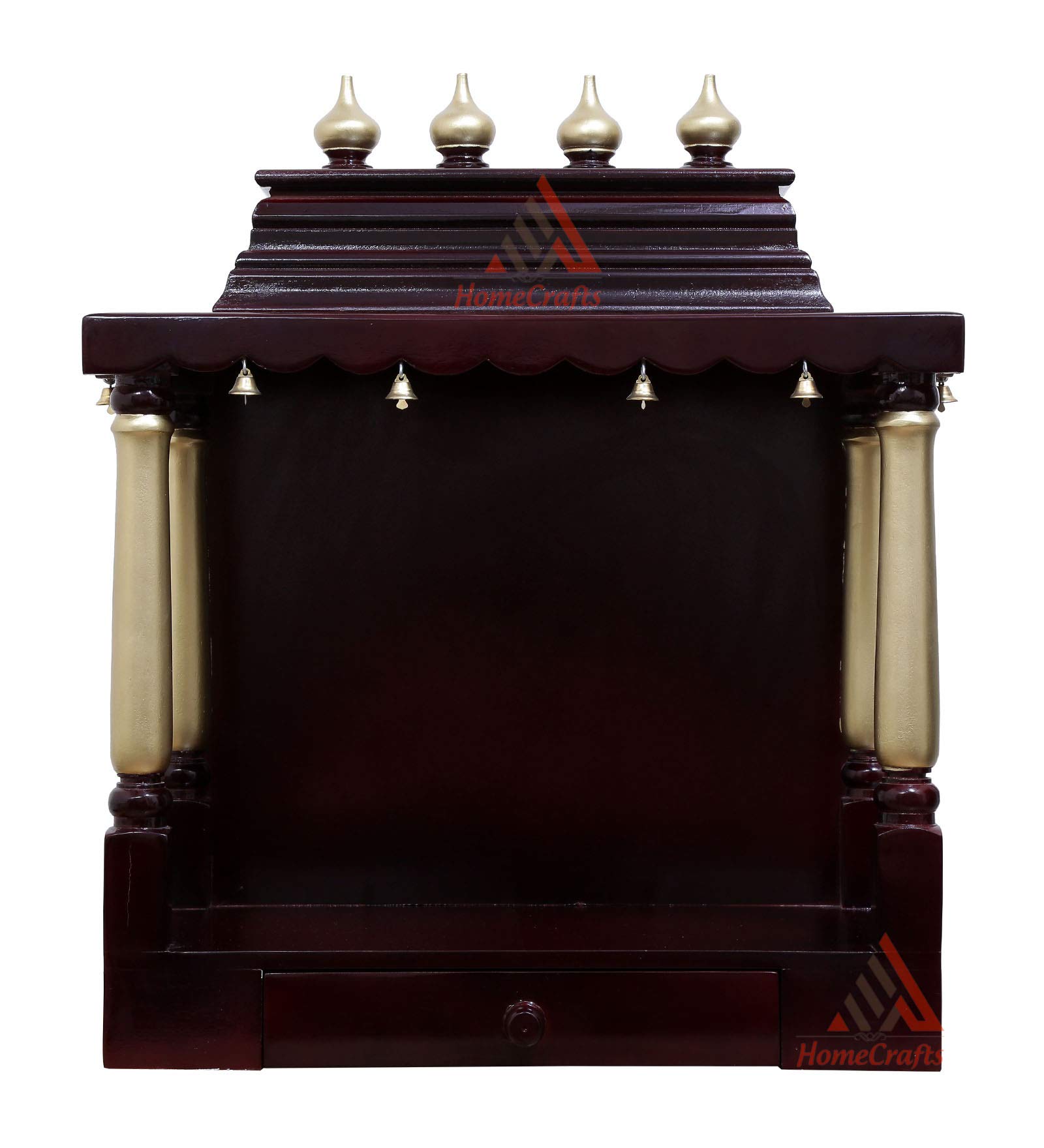Aspiree HomeCrafts Wooden Home Temple/LED/PUJA MANDIR (22 x 11.5 x 26 inch)