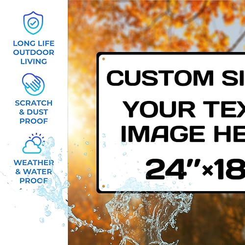 Miniatura 3 de Letrero personalizado, aluminio resistente a la intemperie, texto e imagen personalizados de varios tamaños, regulación de tráfico horizontal, señal