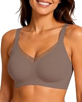 As Fairy Wireless Seamless Jelly Support Full Coverage Bra with V Mesh Neck