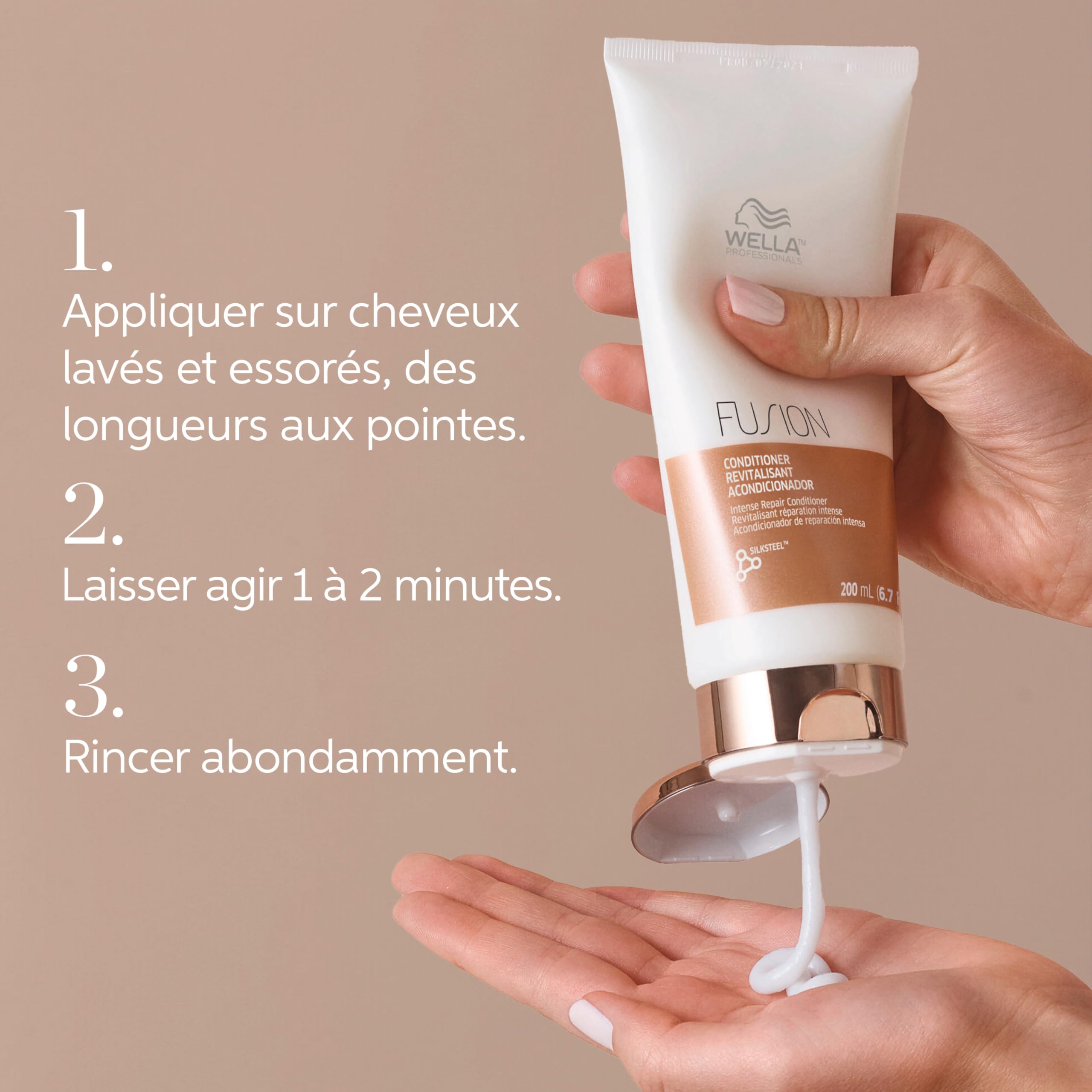 Wella Professionals Fusion Après-shampoing Reparation Intense - Après-shampoing démêlant et lissant pour cheveux abîmés et fragilisés - Apporte brillance et prévient la casse, 1l