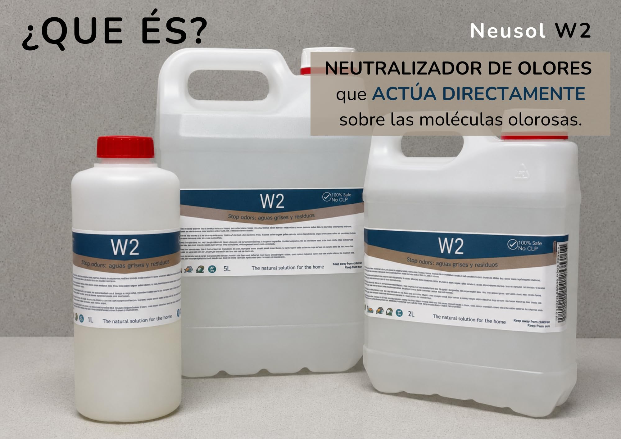W2 1L Eliminador de olores Tuberías bajantes desagües canalizaciones Fosa séptica Depuradora Autocaravana Aguas negras y grises Antiolor Quita olor y molestias (Actual, 1000, Millilitros)