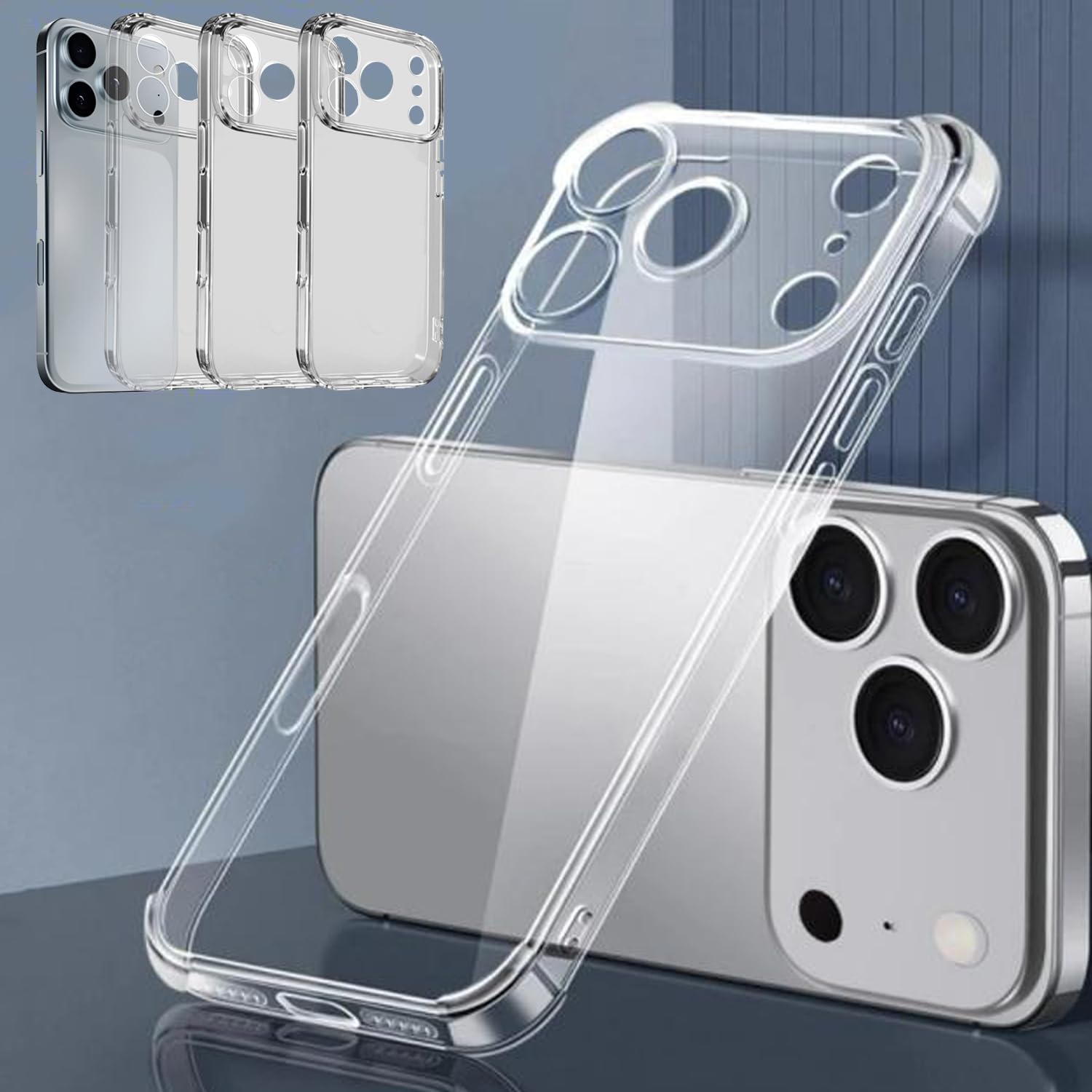 1PCS Transparent Phone Case High Definition Shockproof Corner Protection Phone Covers for iPhone 17 ProMax 17 Air 17