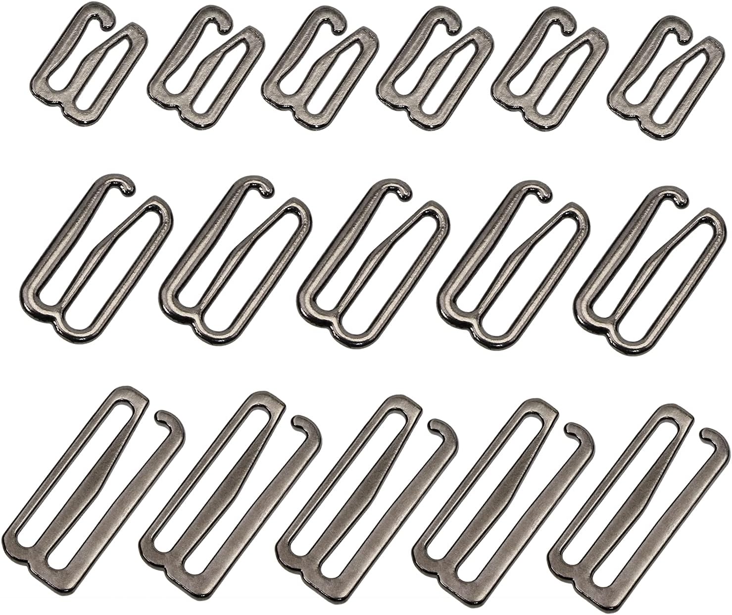 Metal Bra Strap Hooks for Sewing Bikini Halter Tops Bathing Suit Clips Lingerie Swimsuit Adjustment Slides, 60PCS