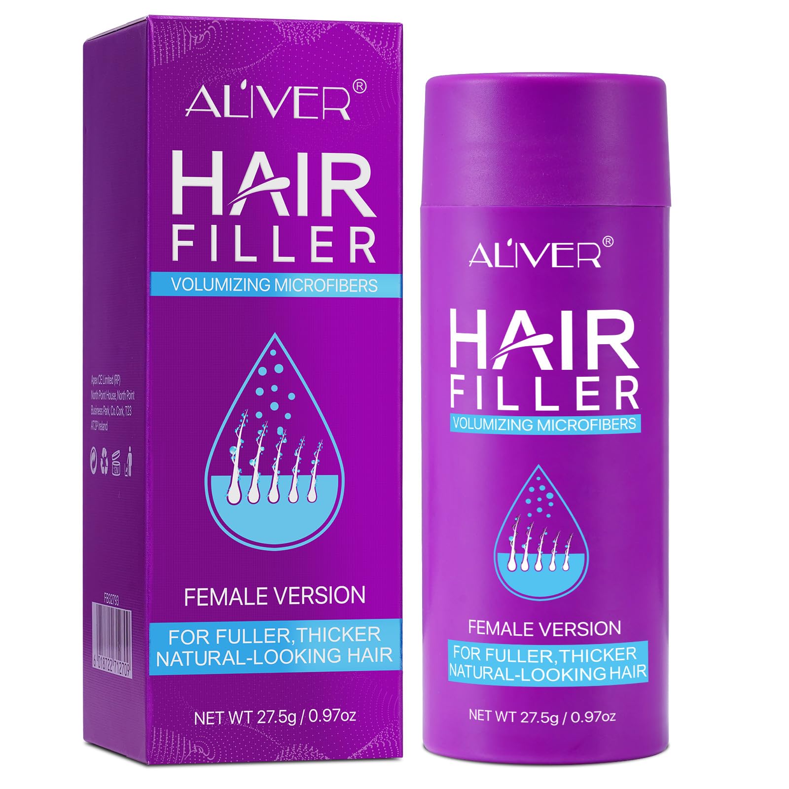 Hair Fibers for Thinning Hair for Women - Medium Brown- 27.5g Hair Building Fibers - Instantly Conceals Hair Loss - Revitalize Your Hair, Unlock Thicker, Fuller Tresses