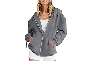 ANRABESS Teen Girls Y2K Oversized Zip Up Hoodie Jacket