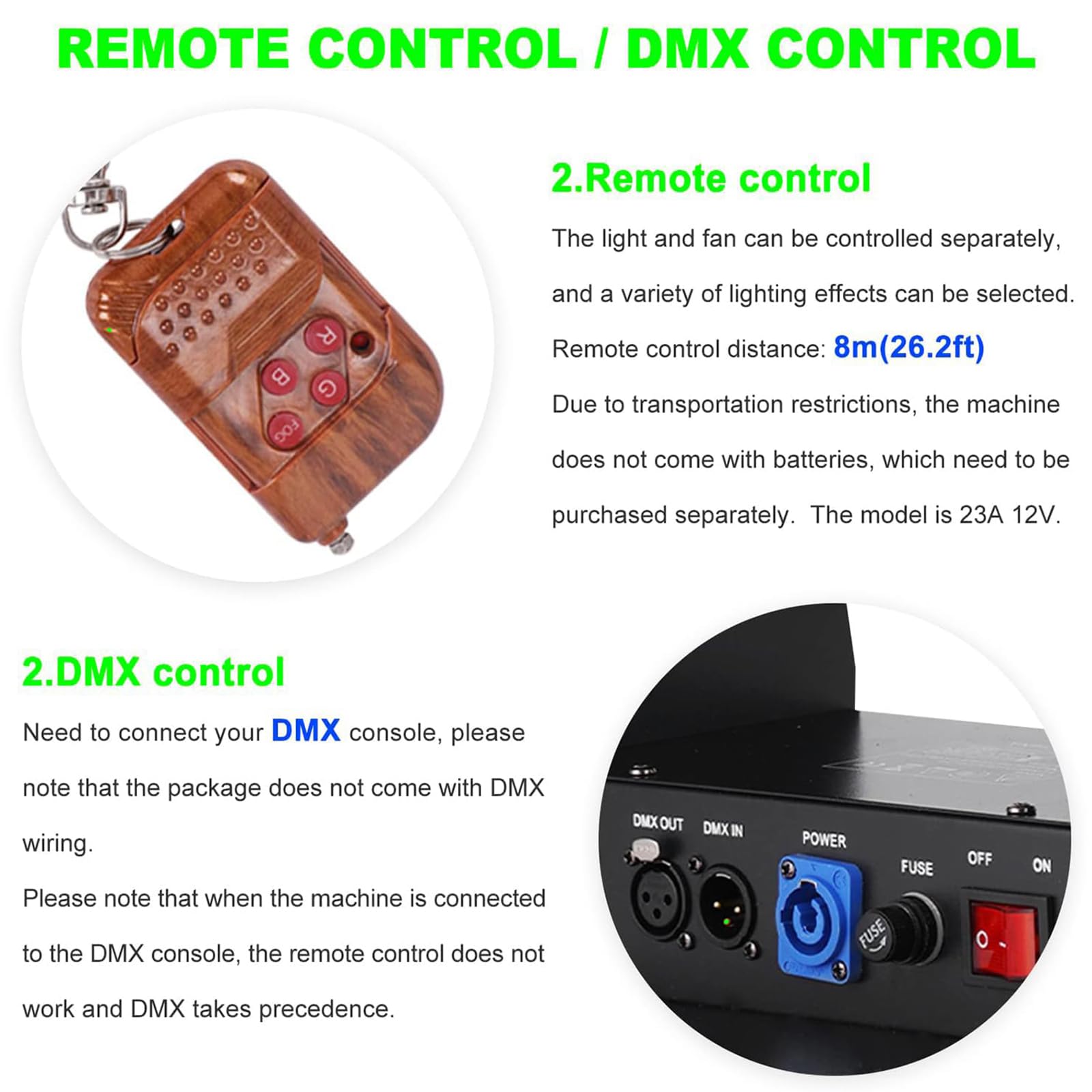 Cannone per coriandoli con DMX512 e telecomando, luci LED, display LCD per matrimoni, feste, eventi DJ, attrezzatura professionale da palco