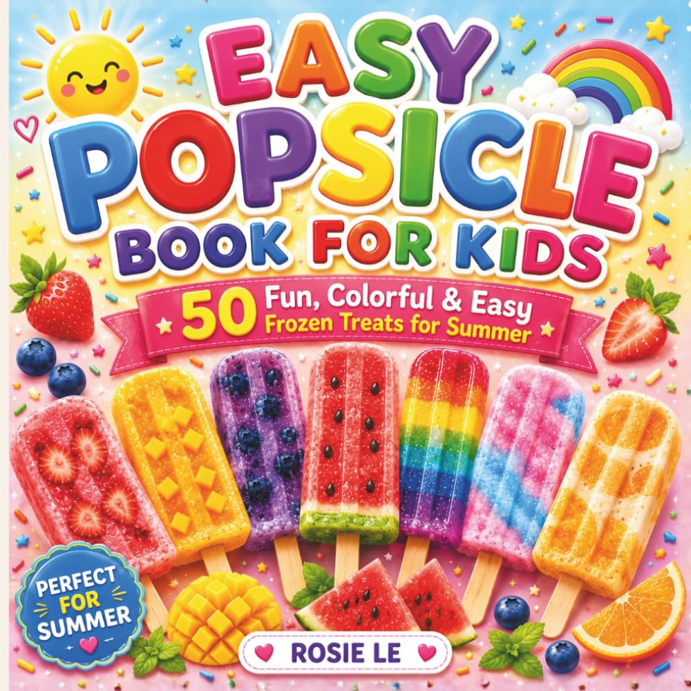 Easy Popsicle Book for Kids: 50 Fun, Colorful & Easy Frozen Treats for Summer