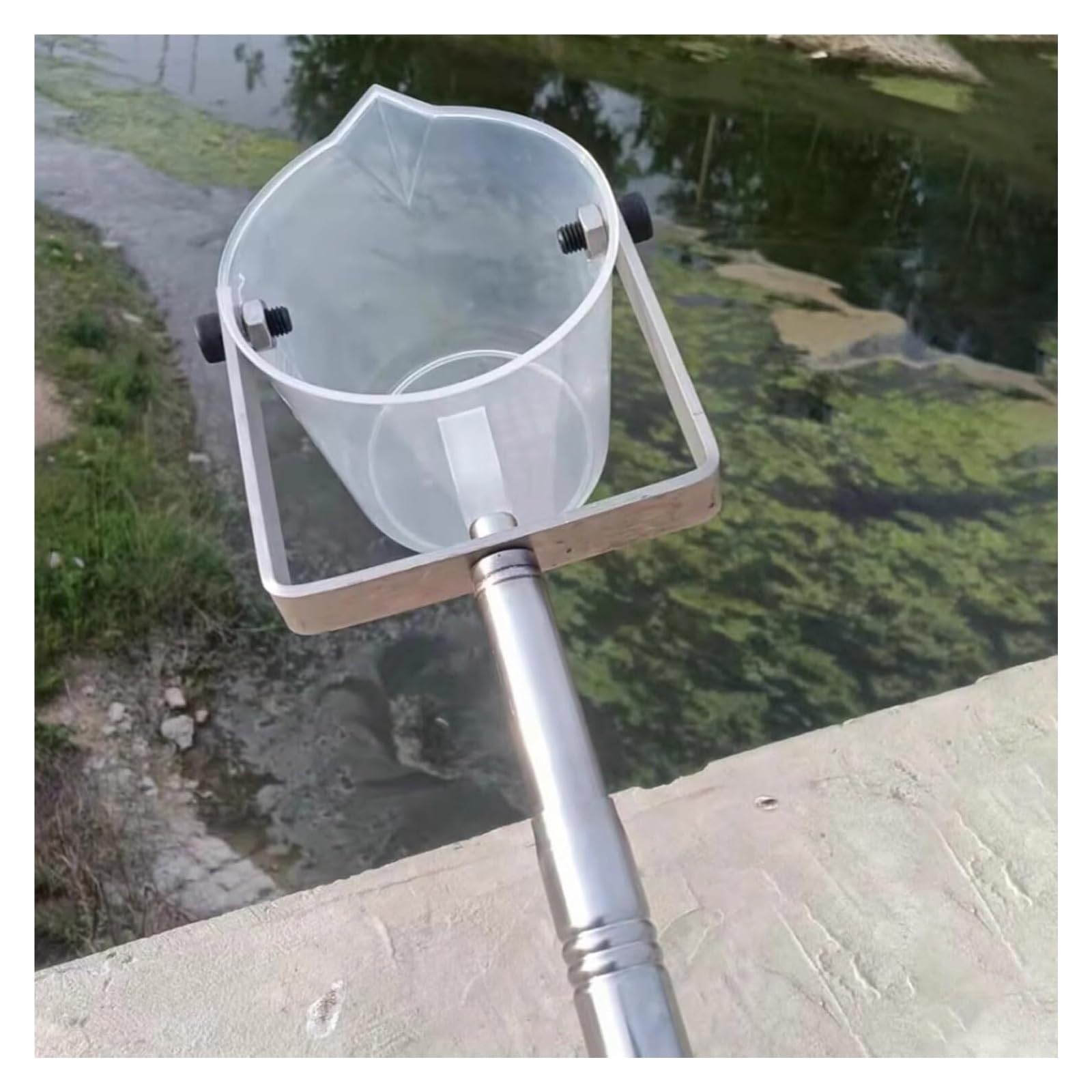 Campionatore d'acqua telescopico da 1000 ml, palo di campionamento regolabile, design oscillante verticale per test e raccolta di qualità dell'acqua, si estende da 1,4 m a 6 m