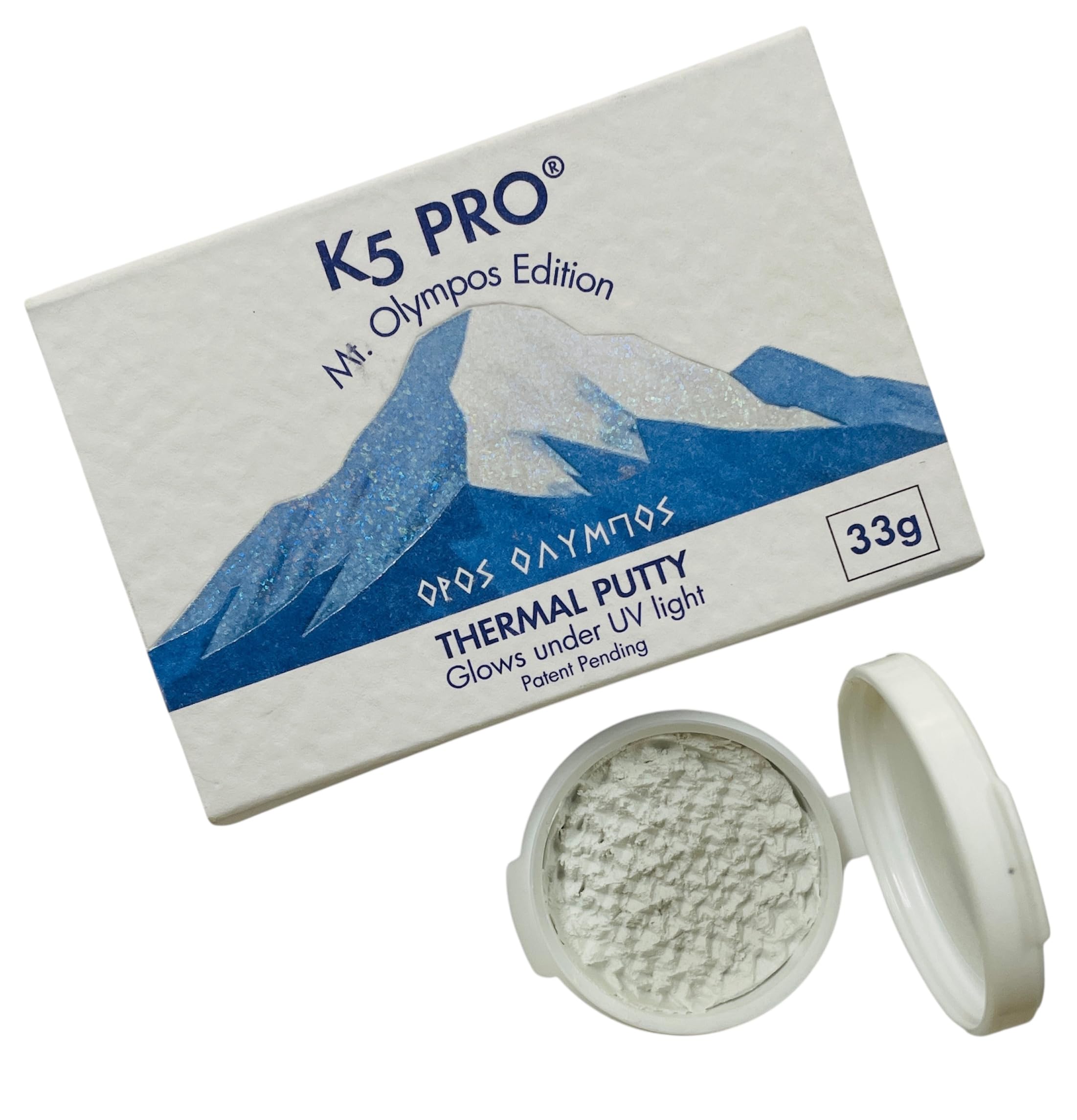 K5 PRO Mt. Olympos Edition UV‑Reactive 33g - Nuova versione 2025 di CSGR | >15 W/m·K | Ideale per GDDR6 e GDDR7 VRAM | Stucco termico non conduttivo