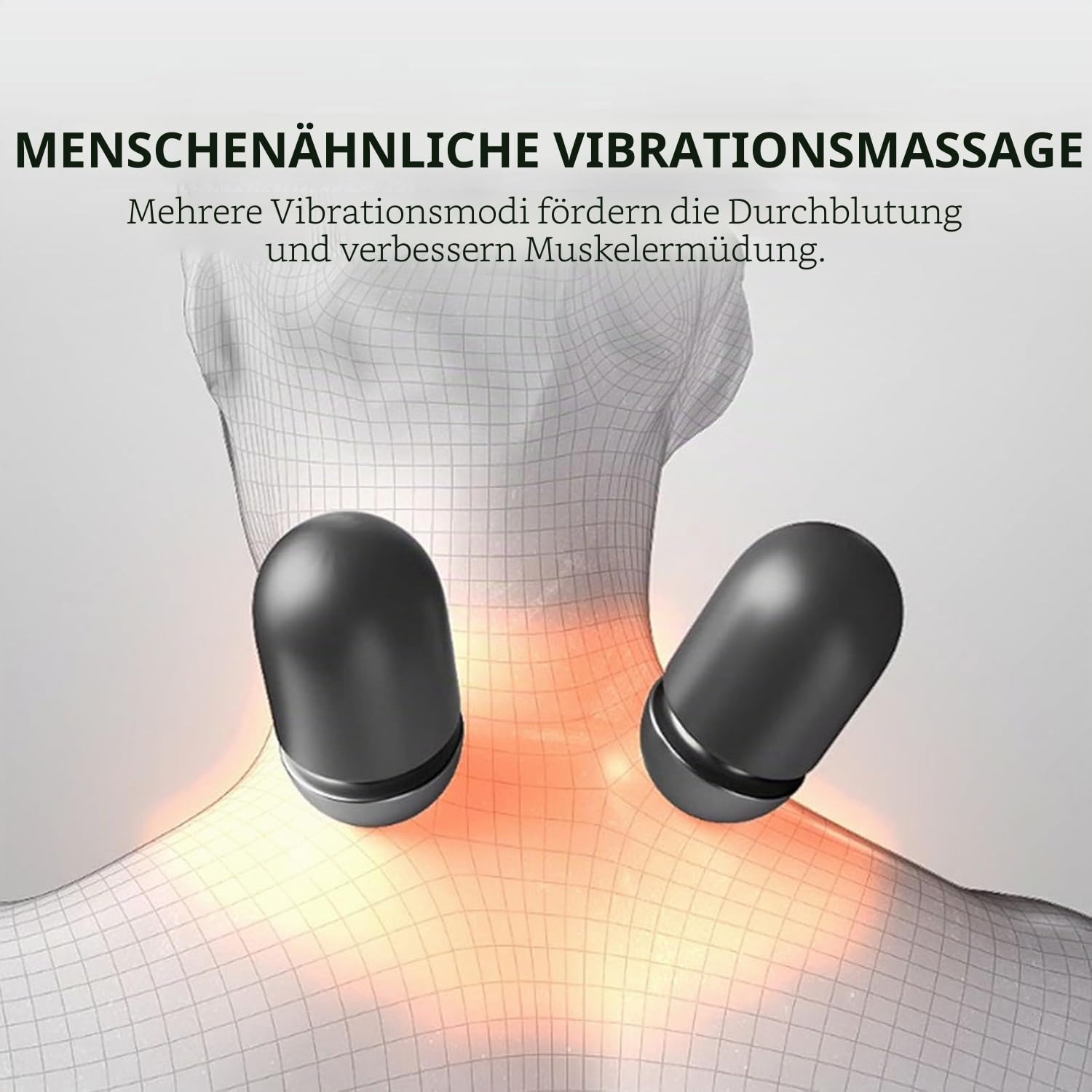 Callixethera Kissen Massage Nackenhöcker, 3 in 1 Zervikales Nackenkissen mit Wärmetherapie, Memory Foam, Ergonomische Kissen für Einschlafhilfe (Schwarz)