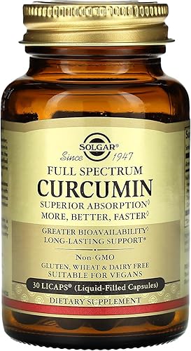 Miniatura 4 de Solgar Cápsulas blandas de extracto líquido de curcumina de espectro completo, 30 unidades, absorción más rápida, salud cerebral, articular e