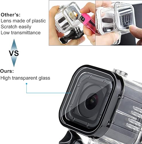 Miniatura 3 de Carcasa de buceo impermeable con accesorios de soporte para cámaras GoPro Hero 54Session