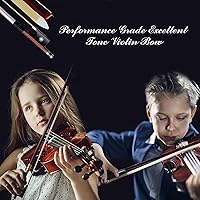Vista 5 de Arco de violín de excelente tono de grado de rendimiento, 4/4, tamaño completo, ocho esquinas con colofonia libre y paños de microfibra limpios