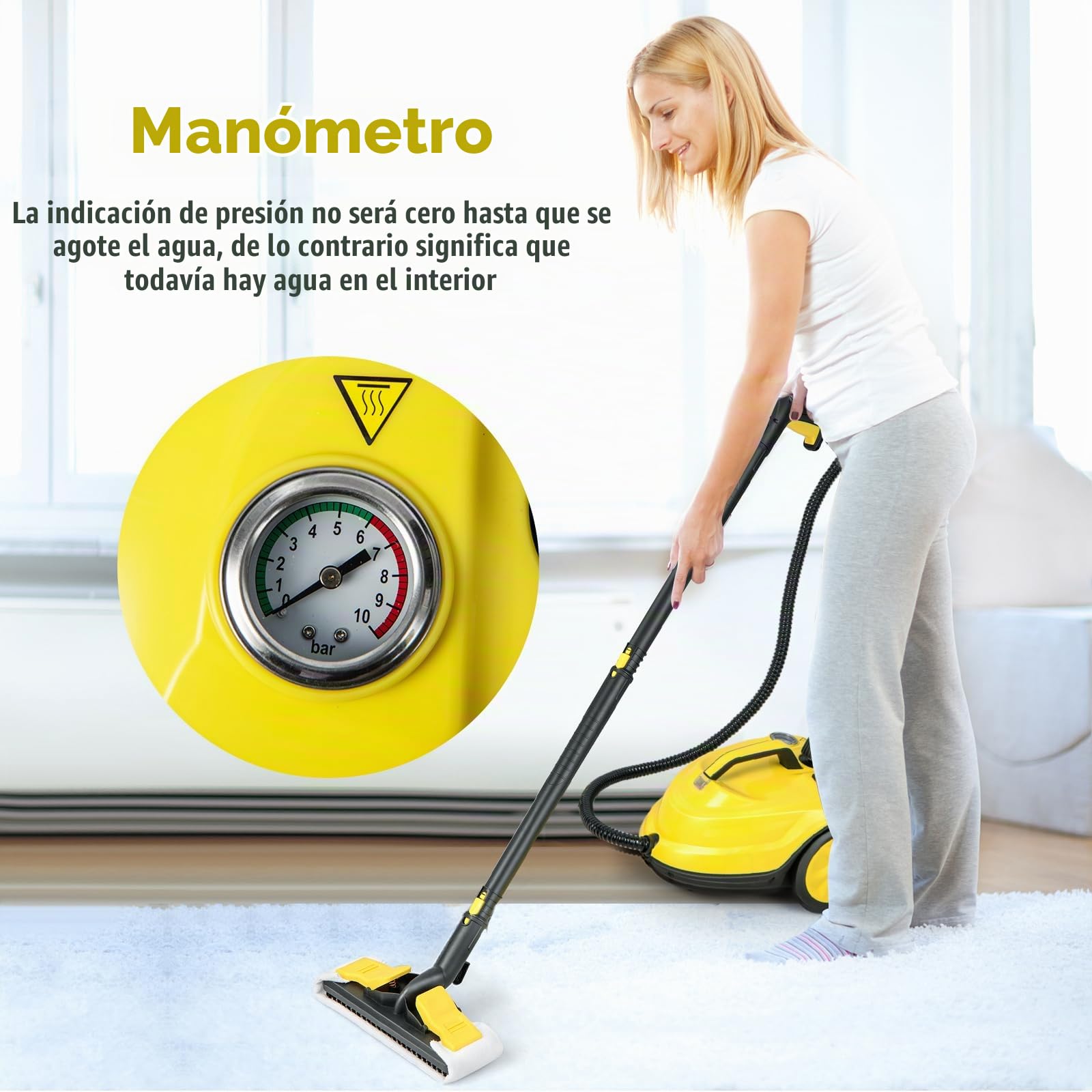 SOARS limpiador a Vapor con 13 Accesorios, Limpiador de Vapor: 5 bar, máx. 160 ℃,Listo en 8 Min, Potente 2000W, Cobertura de Superficie: 108 m², depósito: 1,8 L, Tiempo de Vapor aprox. 30 Min