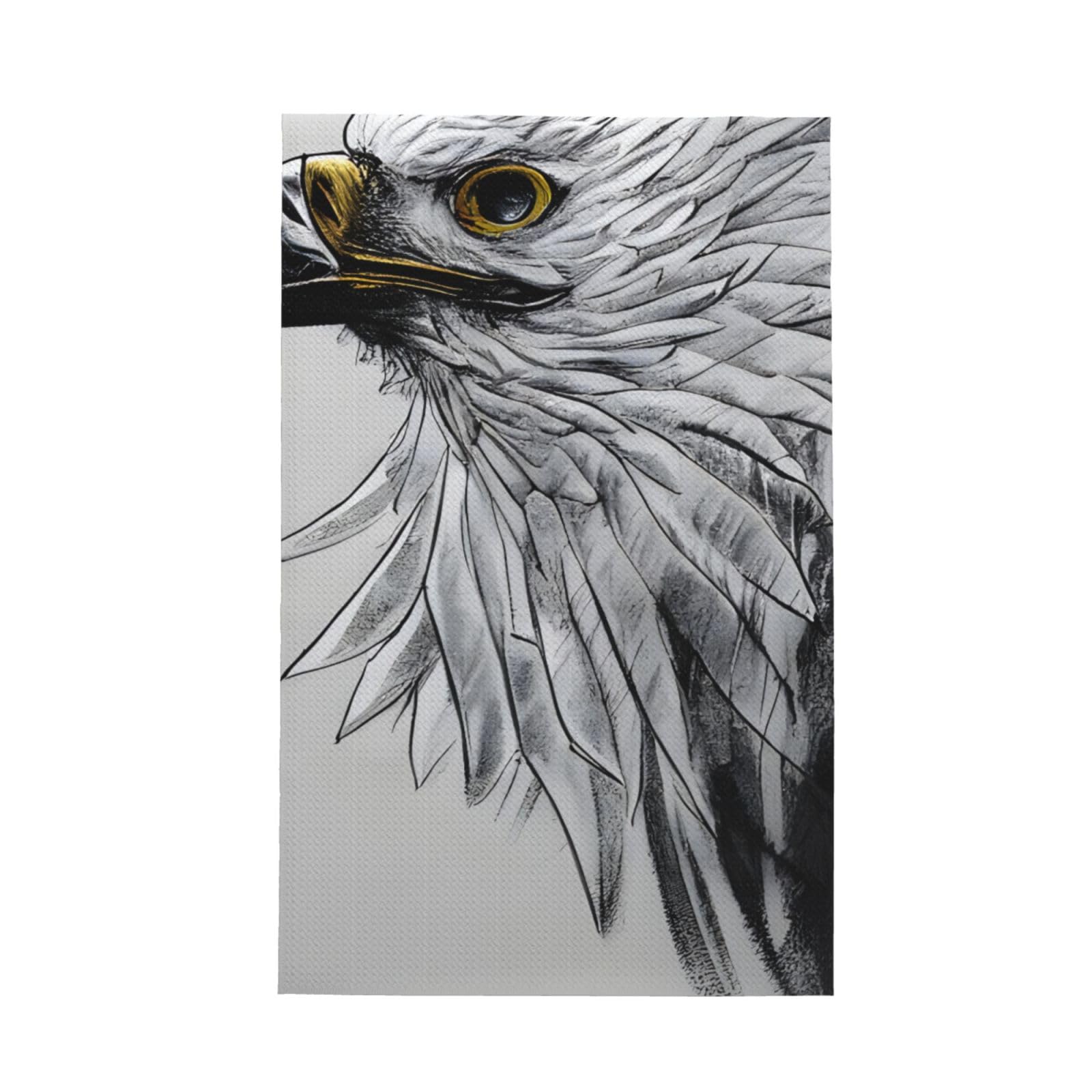 SXZVVBN Sketching an eagle Super Absorbent Microfibre Waffle Towels Fast Drying Dish Cloths Home Cafe Barista