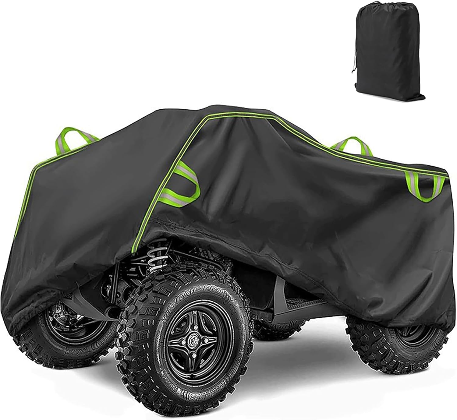 Cubierta de ATV para ODES PATHCROSS 650 2018-2023 2024 2025 2026+, Oxford Cubierta Protectora Exterior con Banda Reflectante All Weather Antiviento UV,A/Green