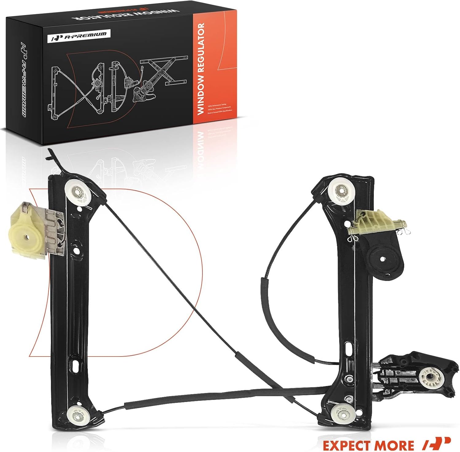 A-Premium Front Left Driver Side Electric Power Window Regulator Without Motor Compatible with Mini F56 Series Cooper 2014-2024