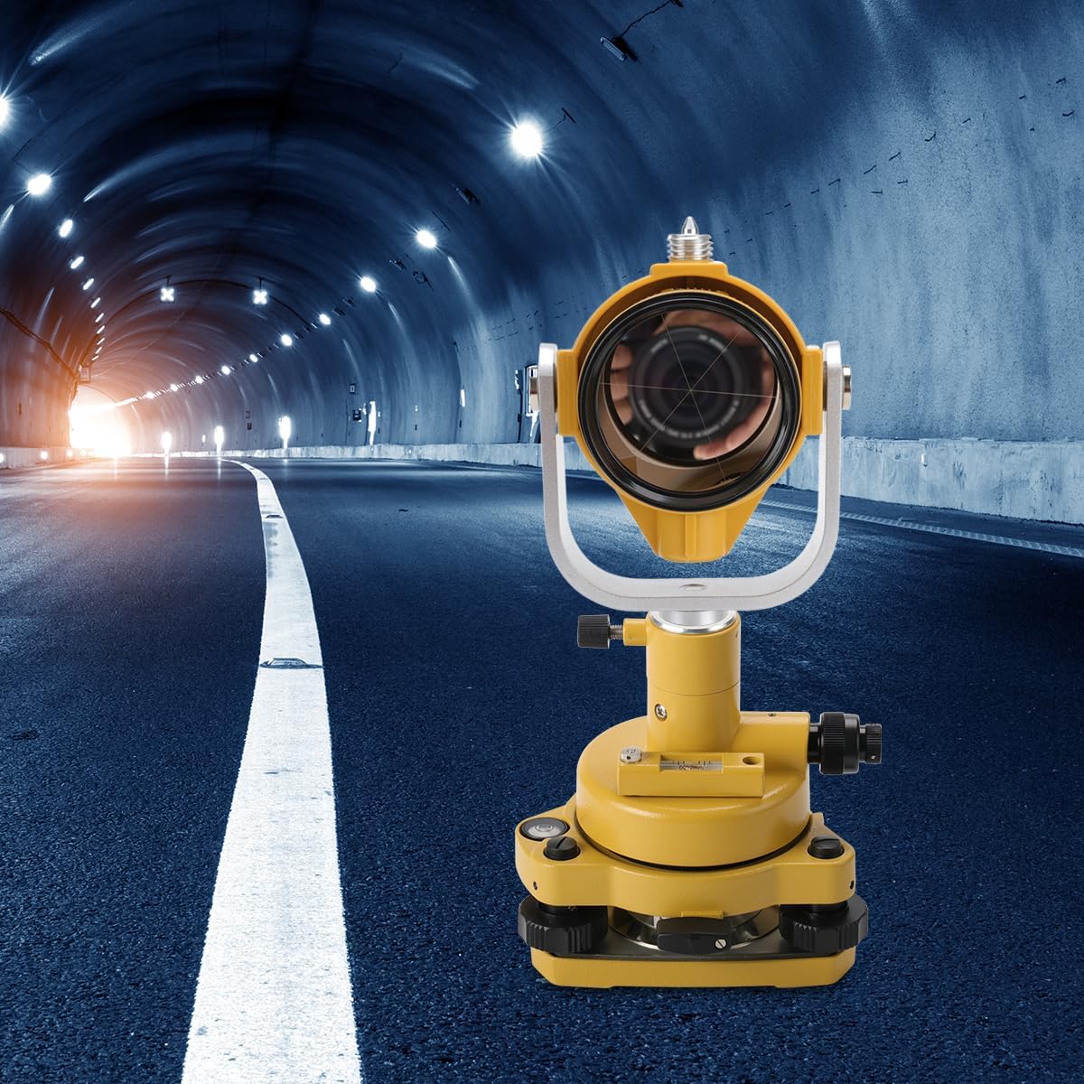 High Precision Surveying Prism with Die-Casting Aluminum Body, Accuracy3-4'', Diameter 64mm/2.52inches, Offset 0/-30mm,for Accurate Measurements