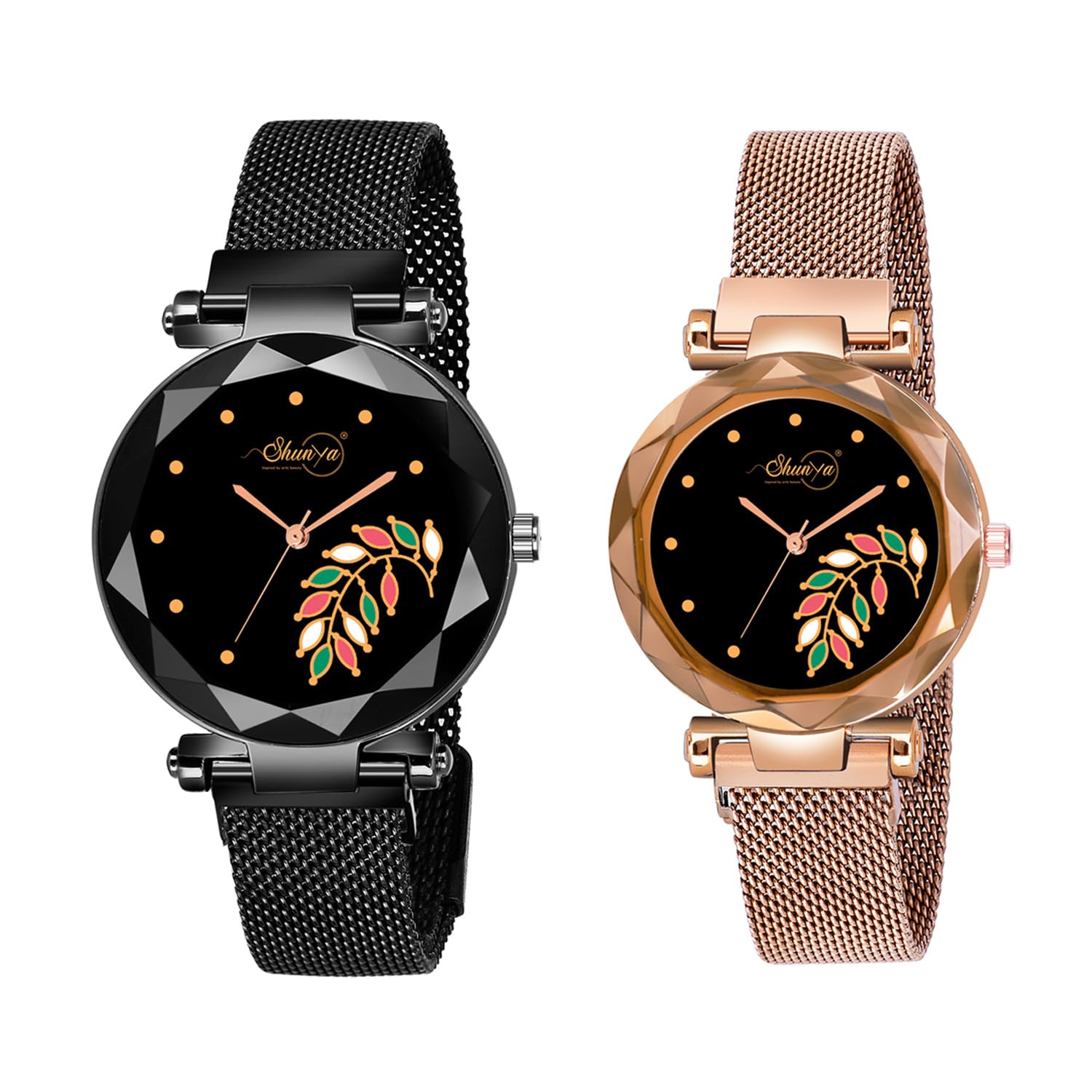Shunya Luxurious Look Embellished & Studded Dial Analogue Watch for Girls & Women Pack of - 2 (B0CF9DCW73) Amazon Price History, Amazon Price Tracker