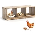 Chicken Egg Nesting Boxes Wall Mount,Wooden Chicken Coop Accessories for Poultry Laying Egg,Large Inner Size for Chicken,Duck,Hense Use,3 Pack
