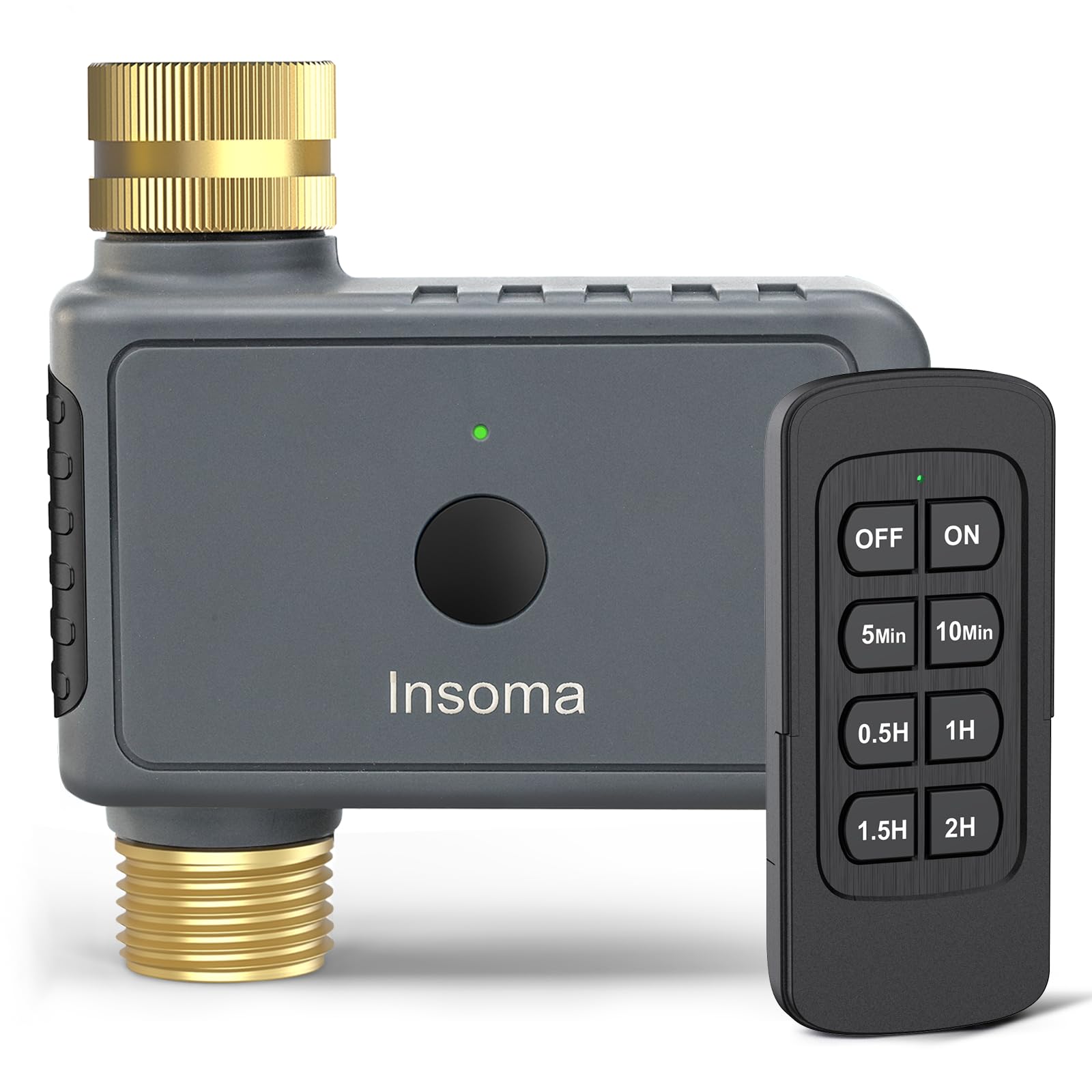 Insoma Sprinkler Timer with Remote Control, Water Hose Timers, Turns Water Off Automatically, Up to 120 Minutes of Run Time, Irrigation Timer for Lawn, Drip, Soaker Hose, and Garden