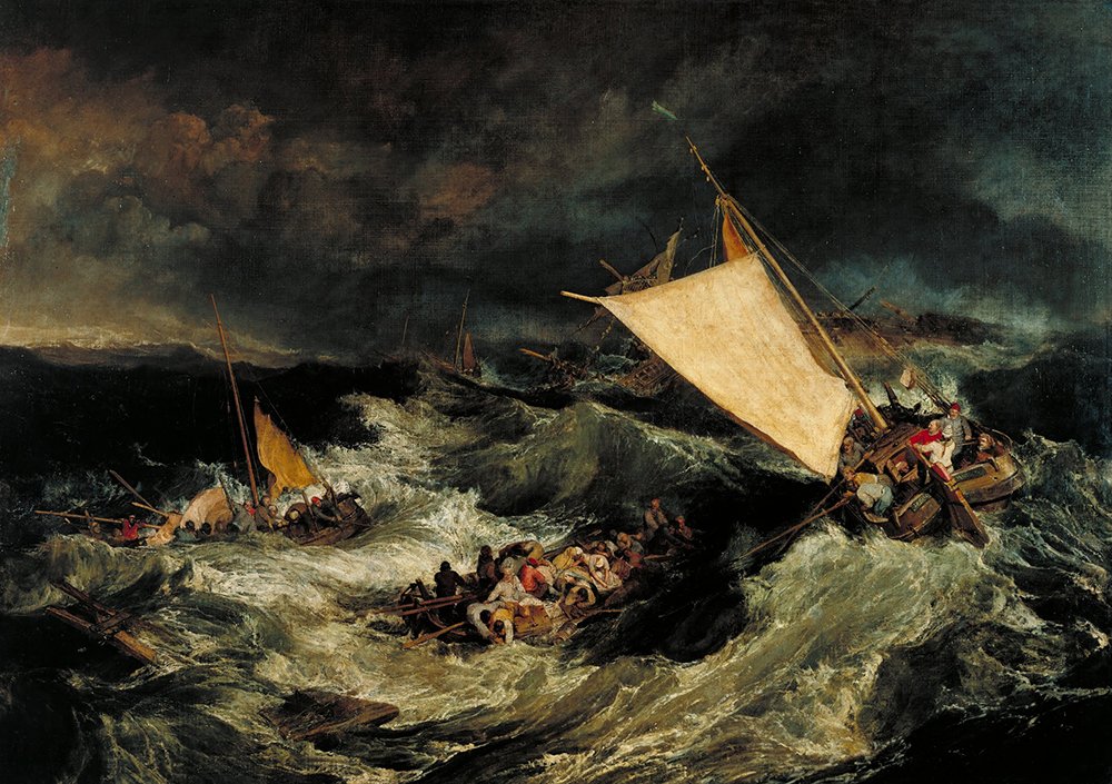 The Shipwreck affiche mate XL Turner pour éliminer les reflets lumineux