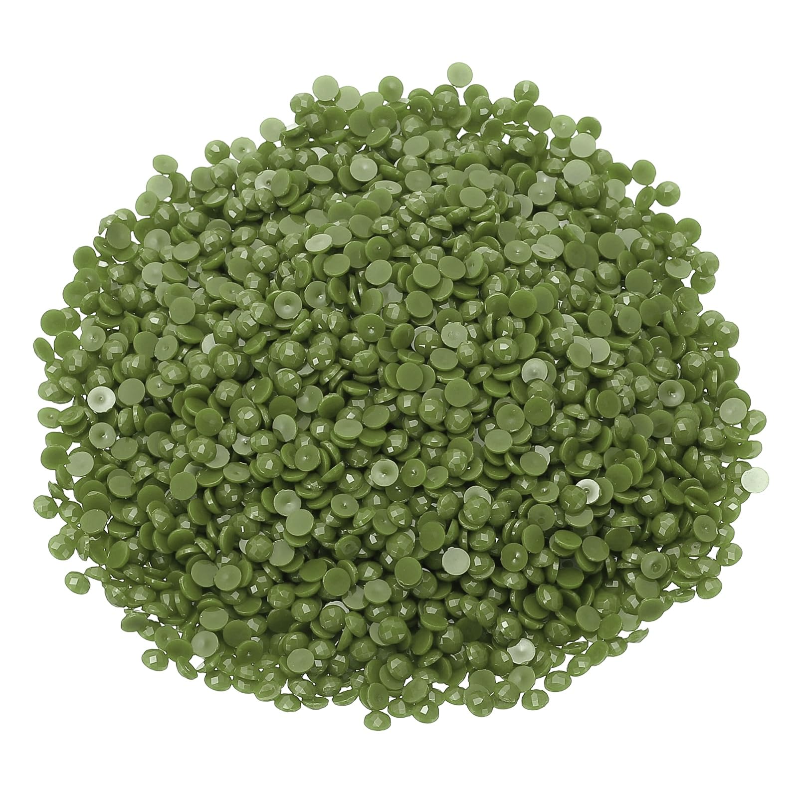 PATIKIL 6000 Pcs Diamond Art Painting Replacement Beads, Resin Crystal Painting Rhinestones, Diamond Art Accessories for Nails Crafts DIY Makeup, Dark Olive Green