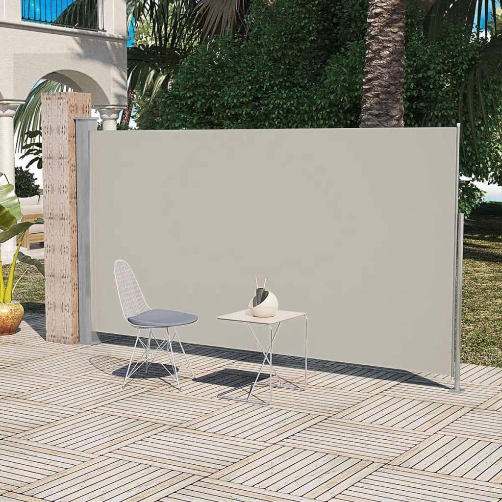 Songmics Double Side Awning Privacy Screen Retractable Patio Blind