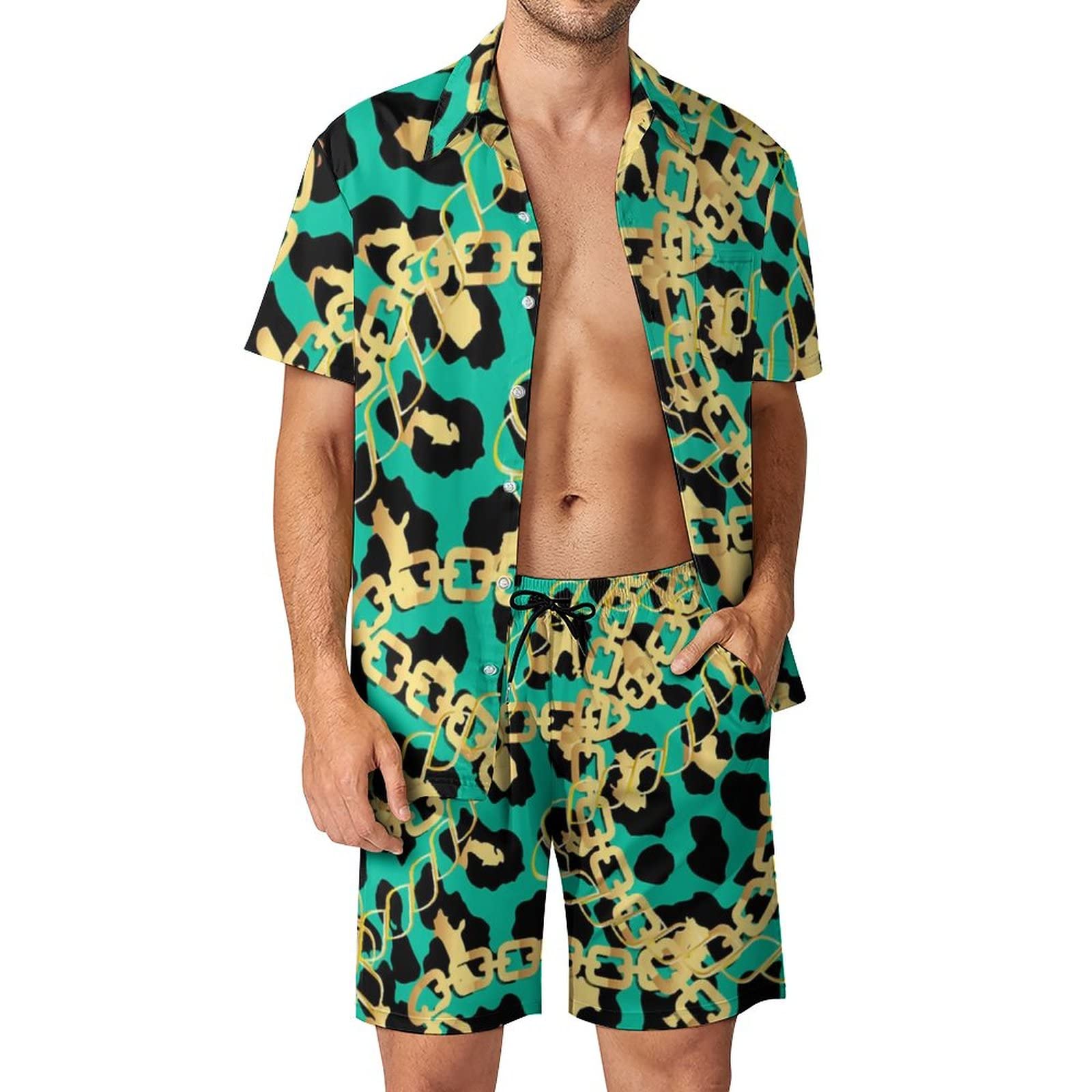 アロハシャツ　ショートパンツ Amazon.co.jp: アロハシャツ ショートパンツ 上下セット メンズ 金色の